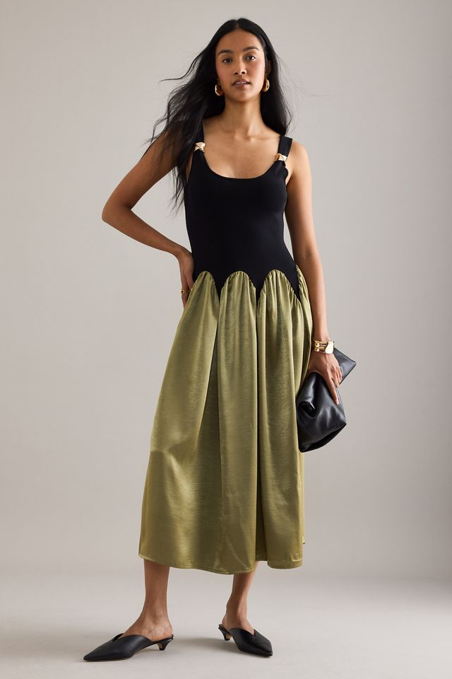 Robe mi-longue color block Siempre Hardware #2