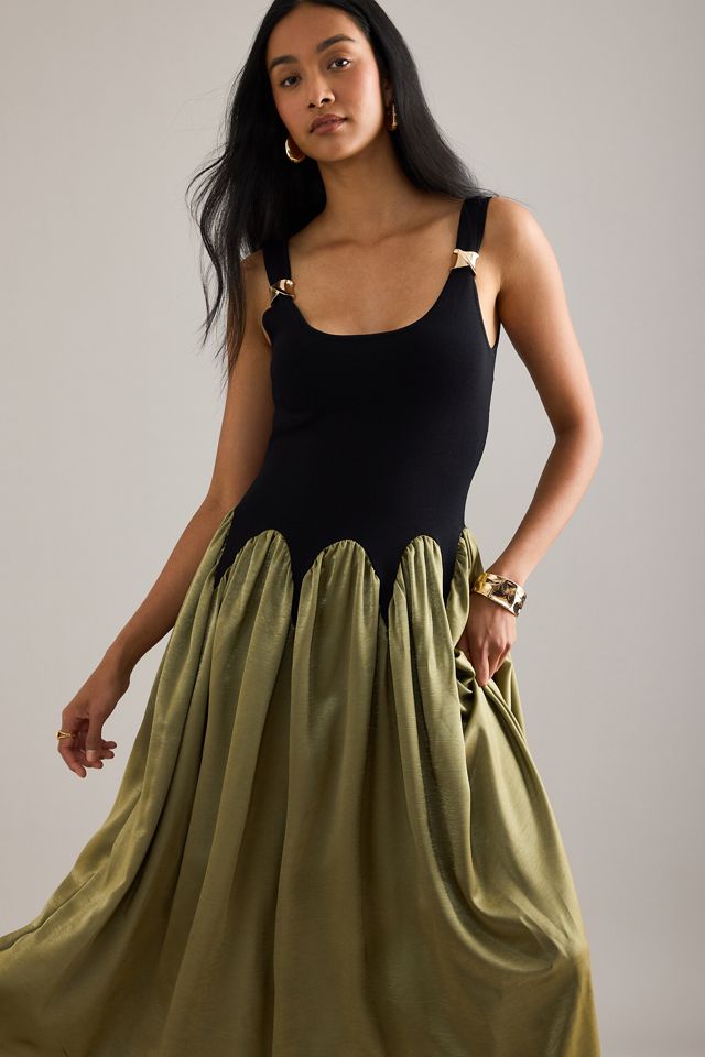 Robe mi-longue color block Siempre Hardware #3