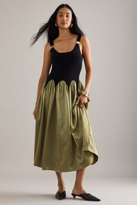 Siempre Hardware Colourblock Midi-Kleid