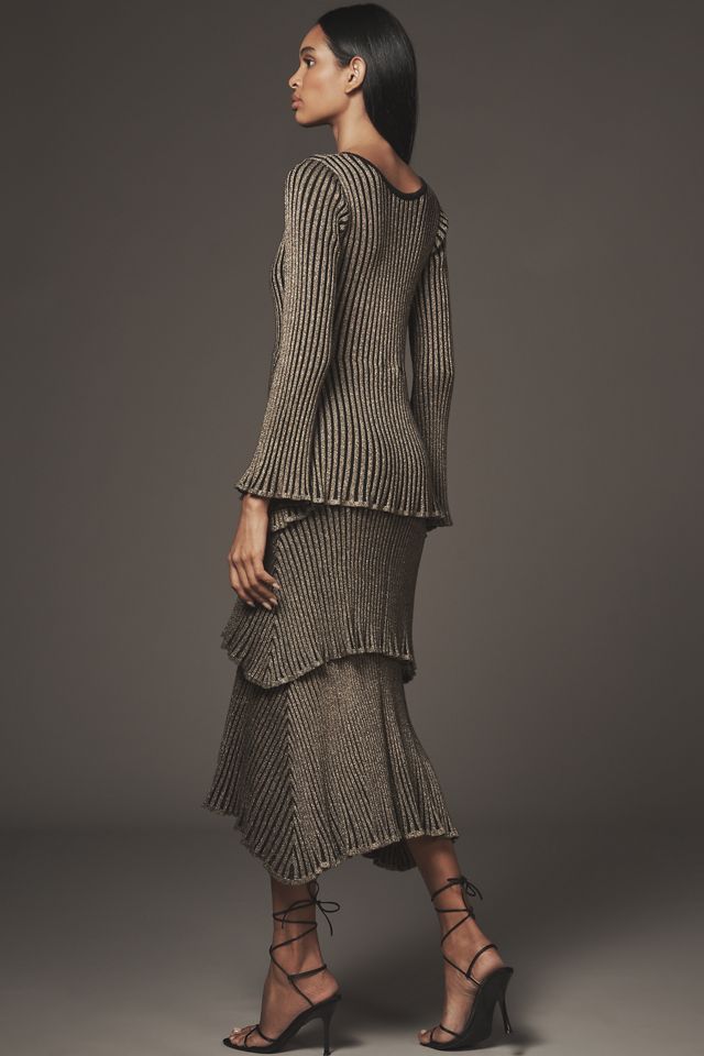 Vestito Midi Scintillante a Balze Siempre #1