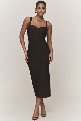 Siempre x Anthropologie Sweetheart Bandage Maxi Dress
