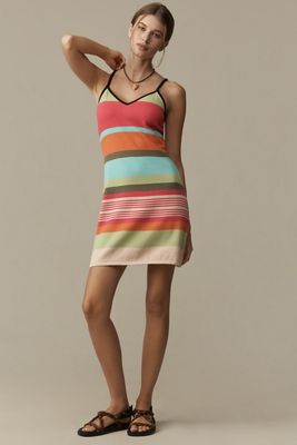 Minivestido de Punto de Algodón con Cuello en V Siempre