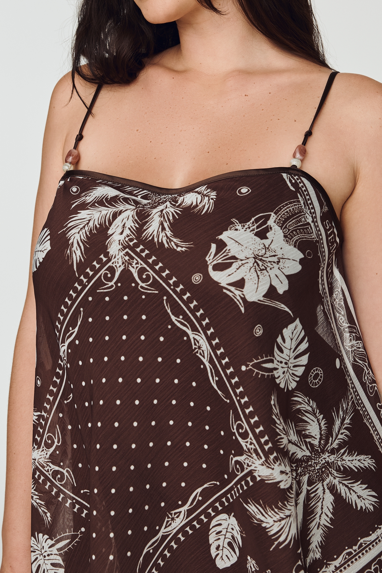 Siempre Square-Neck Scarf Maxi Dress