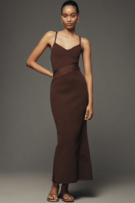 Siempre Sheer Panel Maxi Dress