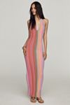 anthropologie siempre knit contrast midi dress Slim Maxi VENDOR COLOR-WHITE BLACK