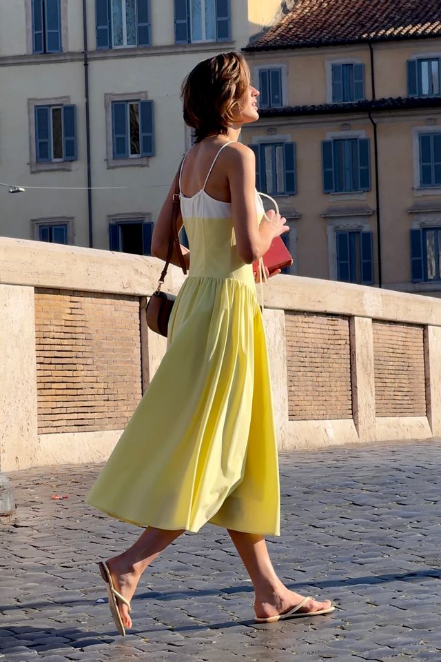 Extro&Vert Susana Sleeveless Corset Pleated Midi Dress #1