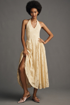 Extro & Vert Mila Halter Midi Dress
