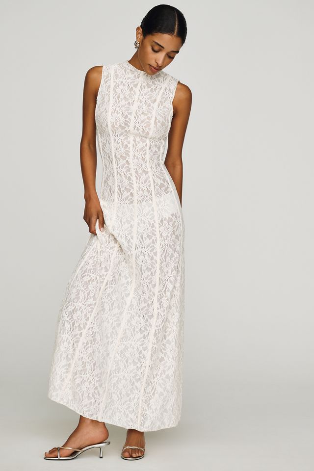 Extro&Vert Heidi Lace Maxi Dress | Anthropologie