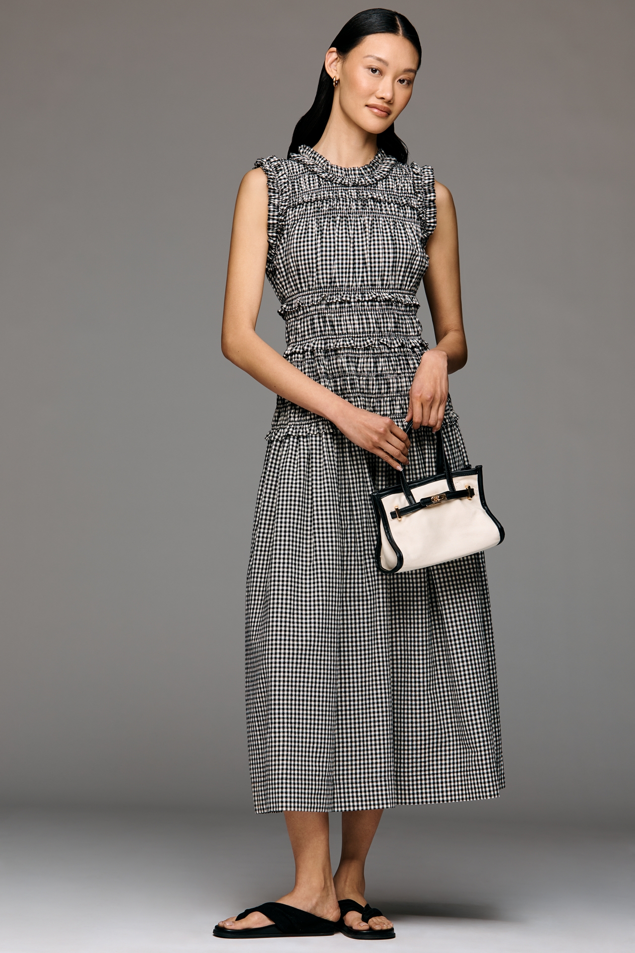 RAISONNEL Sleeveless Smocked Maxi Dress