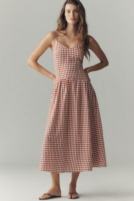 RAISONNEL Gingham Midi Dress