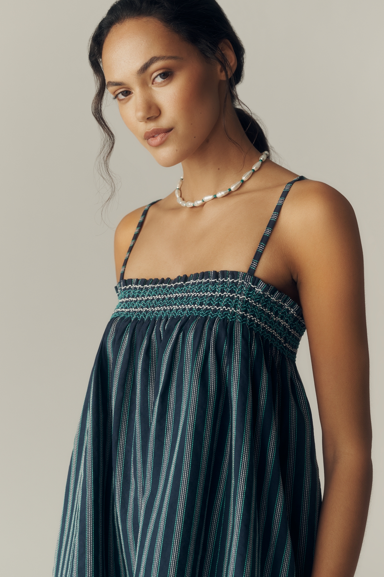 RAISONNEL Square-Neck Mini Dress
