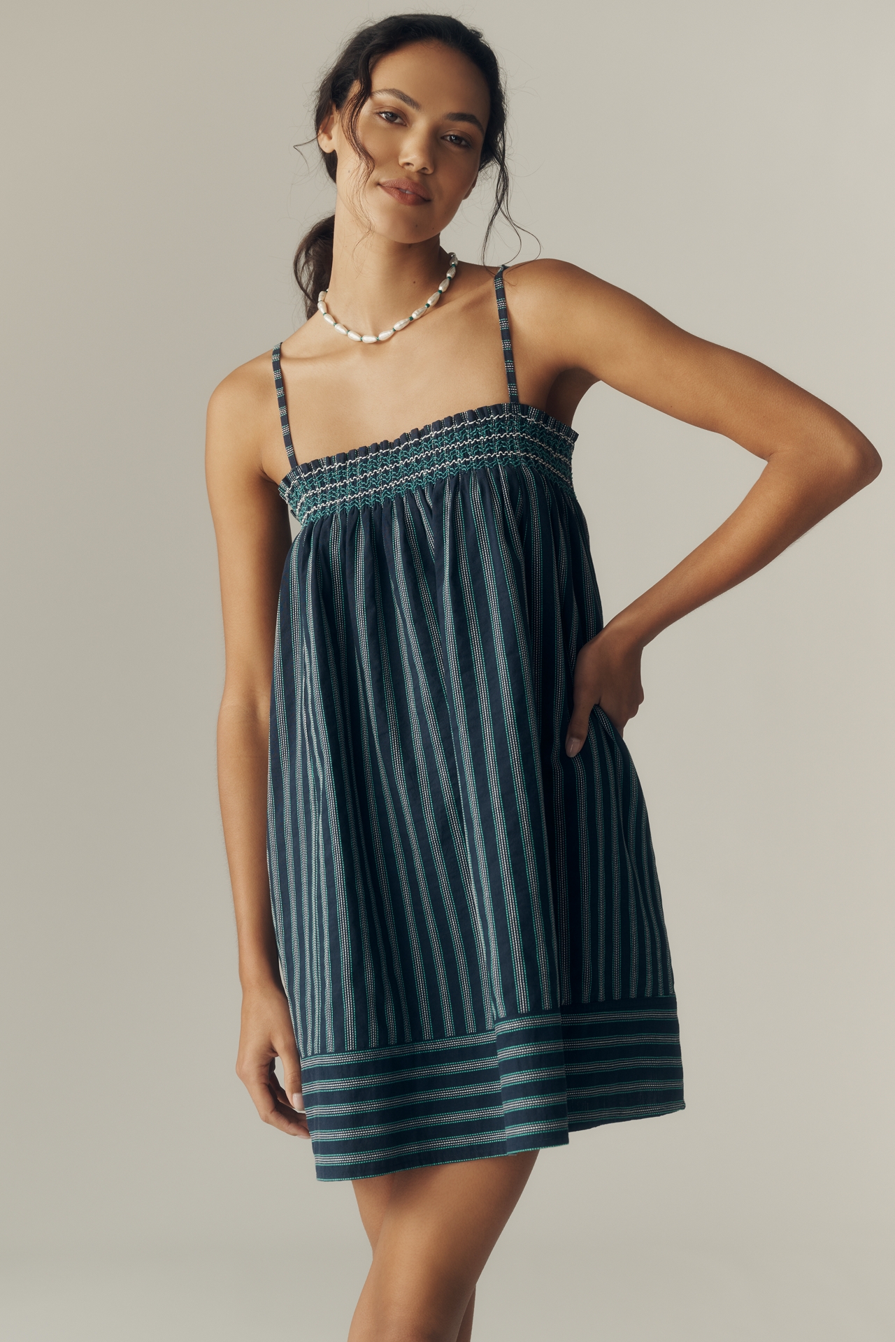 RAISONNEL Square-Neck Mini Dress