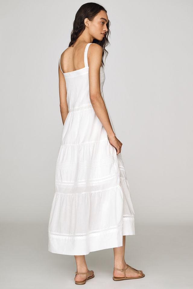 RAISONNEL 100% Cotton Tiered Midi Dress #1