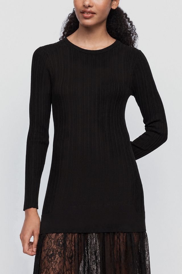 RAISONNEL Lace Hem Knit Maxi Dress #3