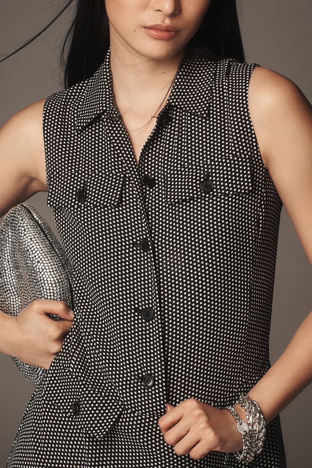 Theory Button-Front Mini Dress #3