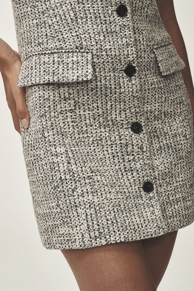 Theory Sleeveless Tweed Shift Mini Dress #3