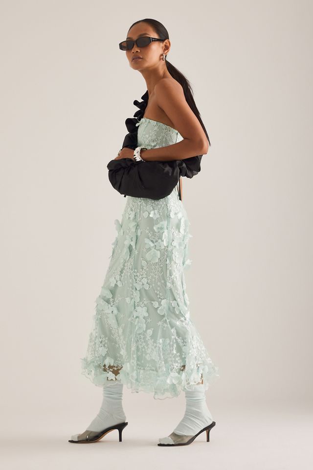 OpéraSPORT Naya 3D Floral Strapless Midi Dress  #2