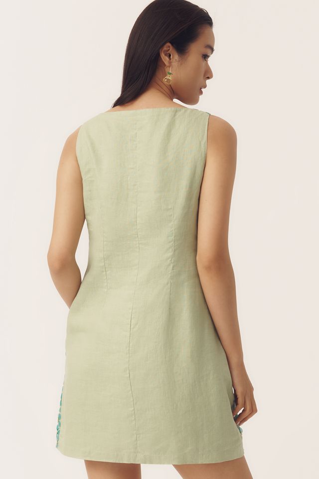 Emma Mulholland on Holiday Sleeveless Linen Sequin Mini Dress #1