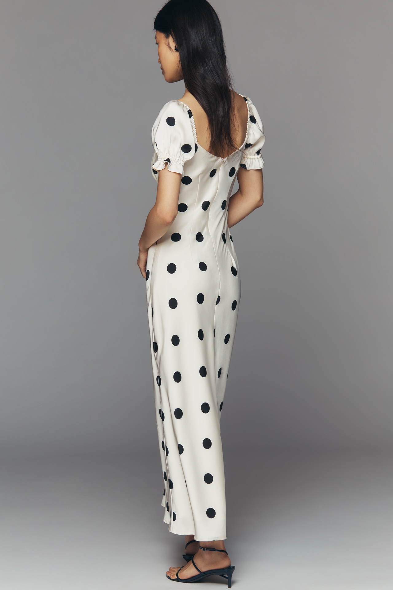 Lulus Keaton Puff-Sleeve Midi Dress