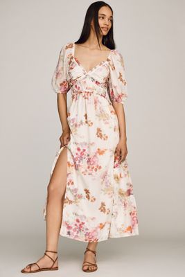Lulus Madison V-Neck Midi Dress