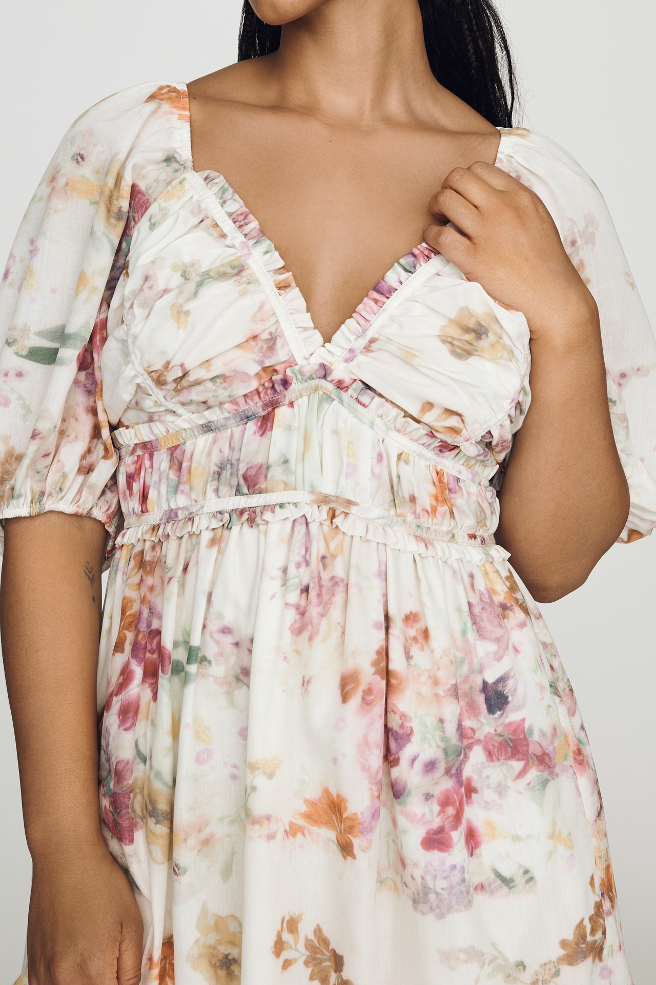 Lulus Madison V-Neck Midi Dress