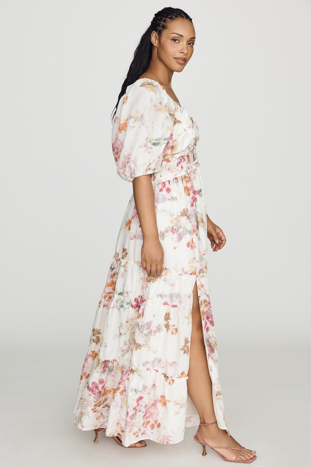 Lulus Madison V-Neck Midi Dress