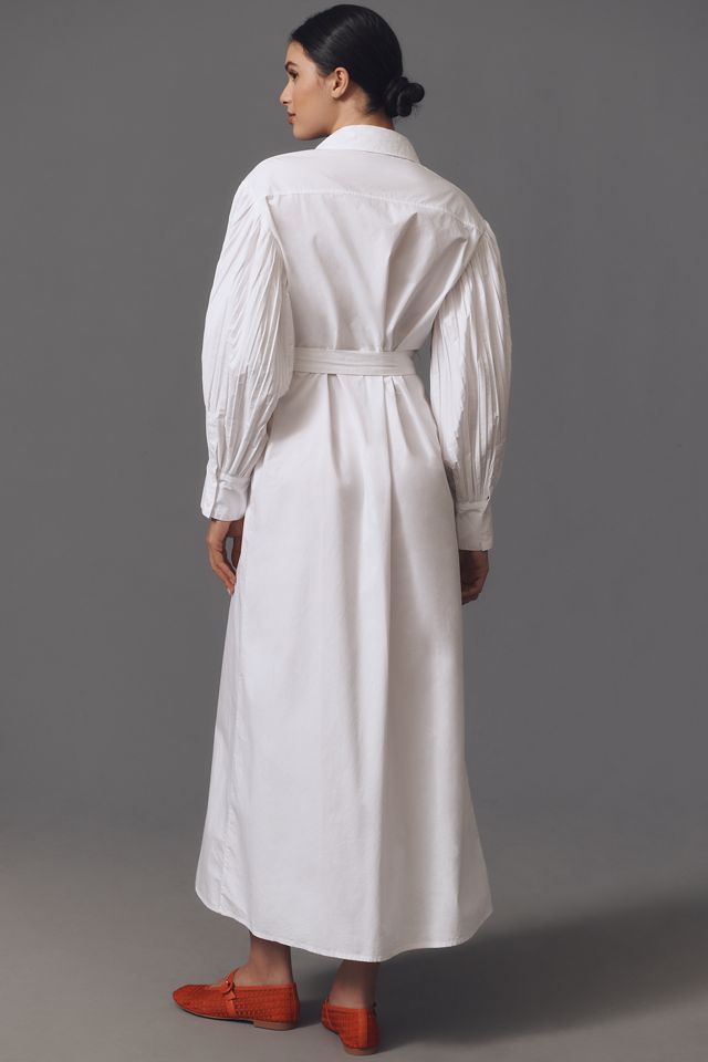 Kinney The Label Harlow Cotton Long-Sleeve Belted Shirt Dress #1