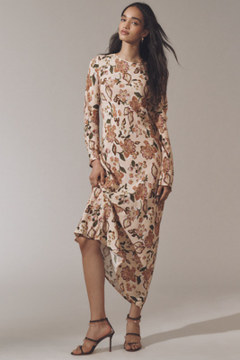 Kinney The Label Nadia Long-Sleeve Slip Dress | Anthropologie