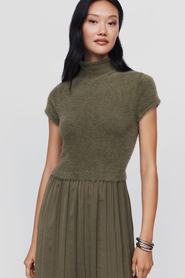 By Anthropologie Thea Twofer Eyelash Sweater Dress #3