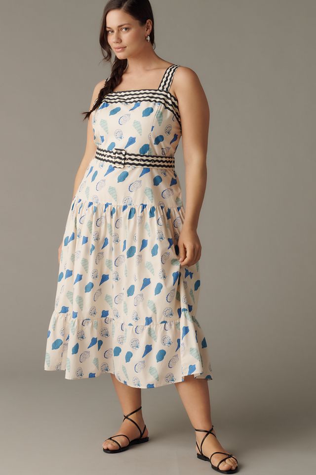 Maude Club Plus Cotton Madeline Belted Midi Dress #4