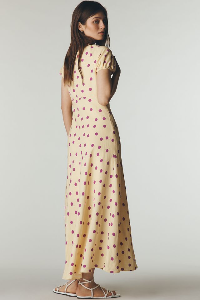 white christmas dresses Bambina Lemon Scoop-Neck Pleated Maxi Dress – Club L London main image 1