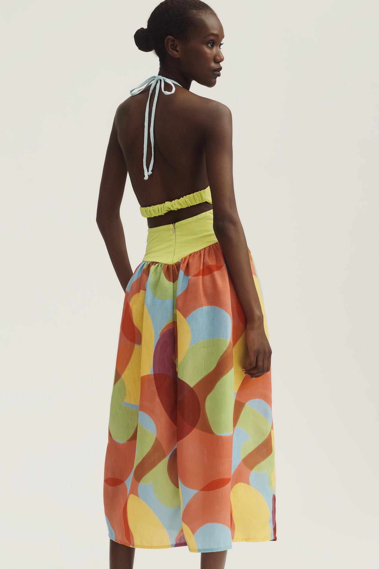 Fenareta Charanga Halter Midi Dress