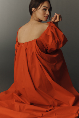 Palmer Puff-Sleeve Maxi Dress