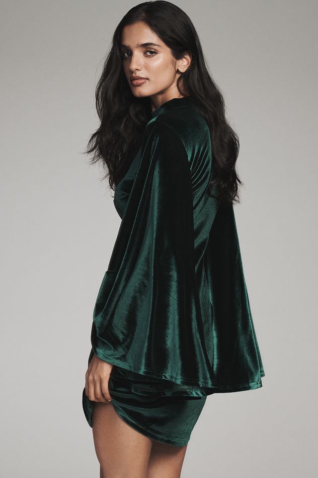 Fashion Brand Company Bat-Wing Velvet Mini Dress #1