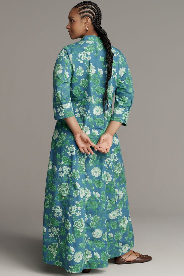 Beau & Ro Alexa Long-Sleeve Midi Shirt Dress #6