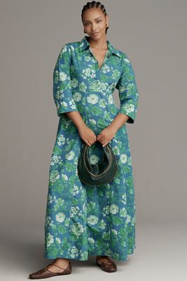 Beau & Ro Alexa Long-Sleeve Midi Shirt Dress