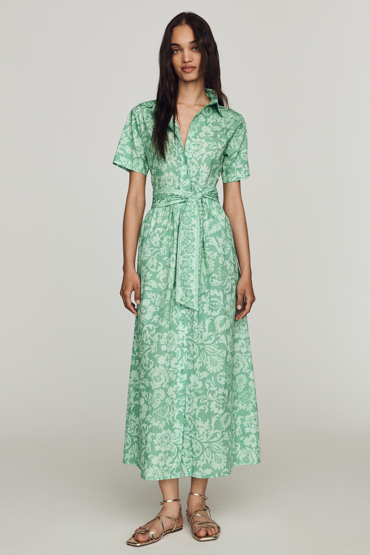 Beau & Ro Elle Cotton Poplin Shirt Dress