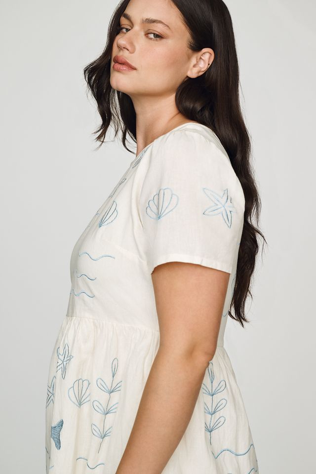 Beau & Ro Lynn Cotton Linen Midi Dress #6