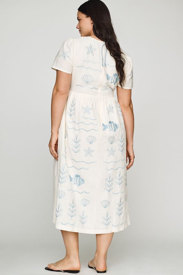 Beau & Ro Lynn Cotton Linen Midi Dress #7