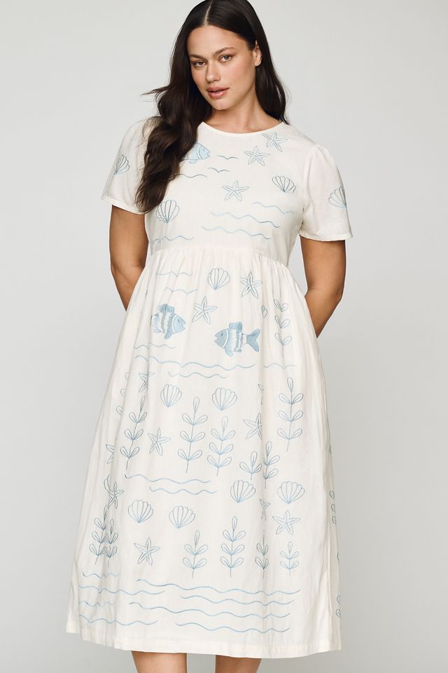 Beau & Ro Lynn Cotton Linen Midi Dress #5