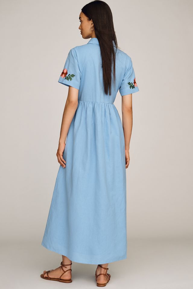 Beau & Ro Elle Cotton Poplin Midi Dress #3
