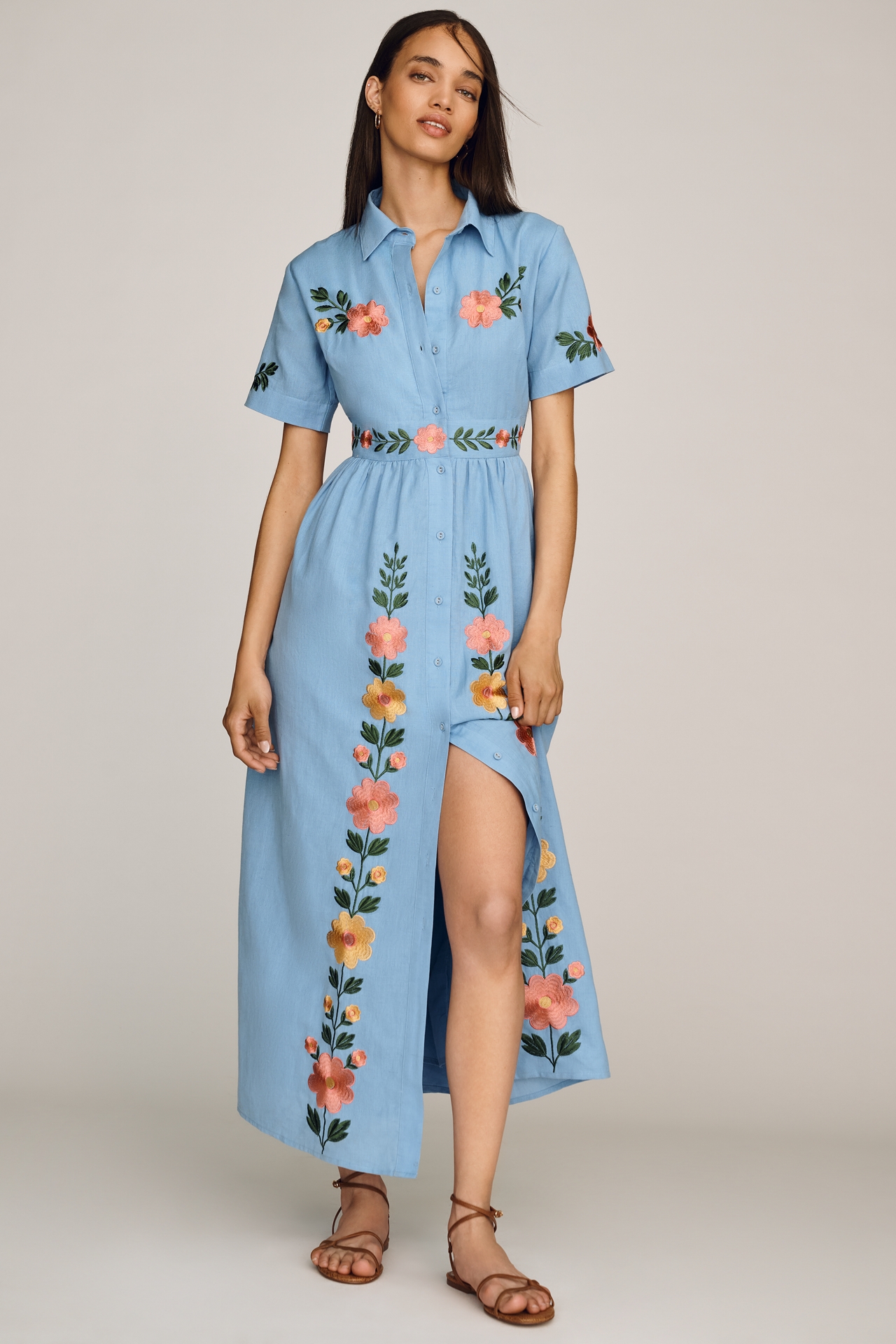 Beau & Ro Elle Cotton Poplin Midi Dress