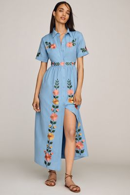 Beau & Ro Elle Cotton Poplin Midi Dress