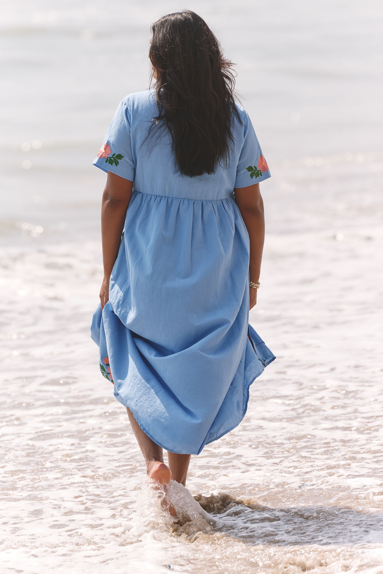 Beau & Ro Elle Cotton Poplin Midi Dress