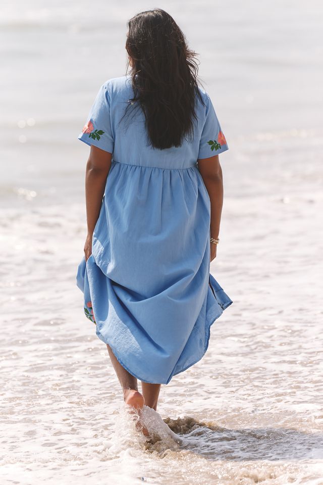Beau & Ro Elle Cotton Poplin Midi Dress #5