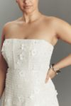 Sundream Strapless Tweed Floral Mini Dress