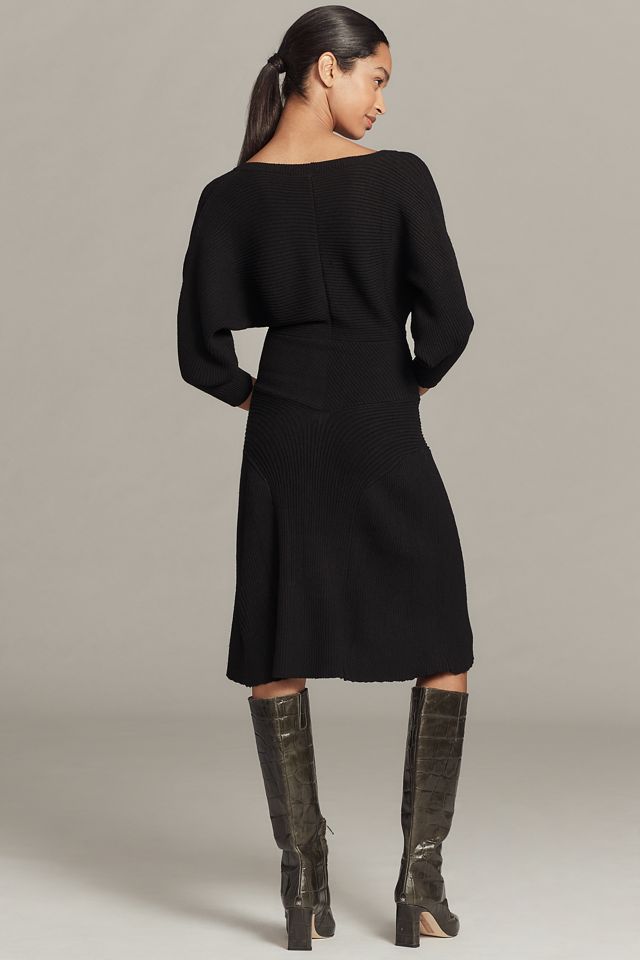 By Anthropologie Smocked-Waist Ribbed Sweater Dress #3