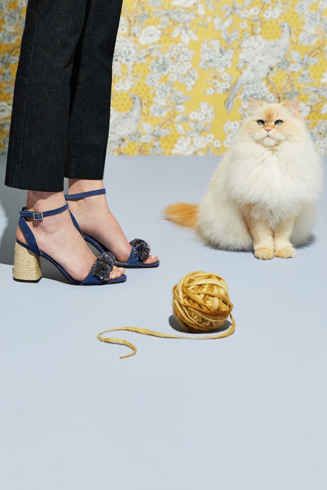 Castañer Pom Pom Block Heel Sandals #5