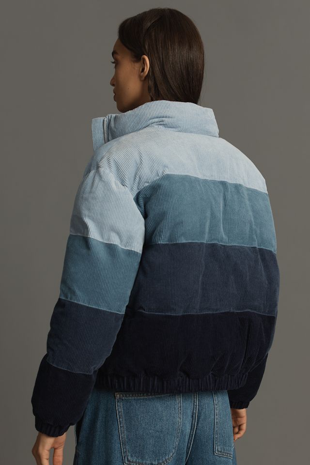 LSPACE Horizon Colorblock Corduroy Puffer Jacket #1