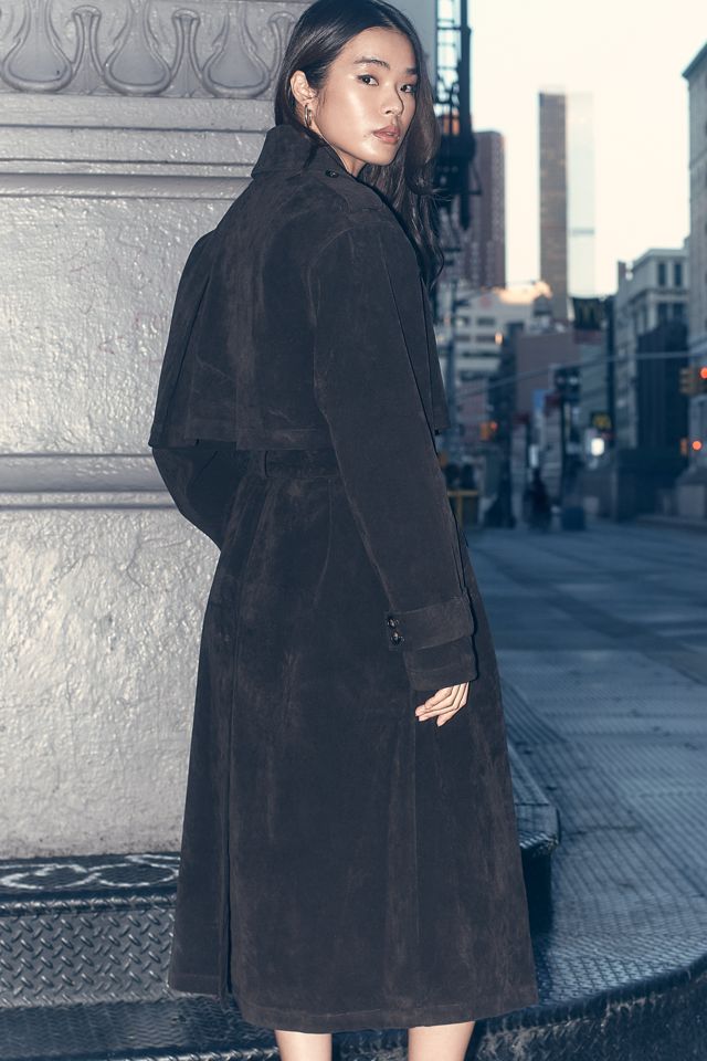 Joe's Jeans Elizabeth Faux-Suede Trench Coat #1